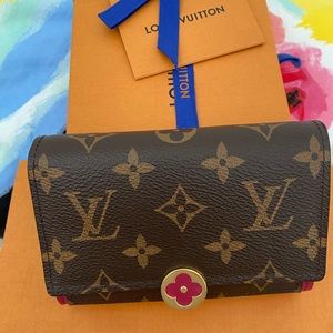 Louis Vuitton Flore Compact Wallet in fuchsia